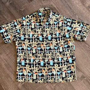 Tropical Print Men's Shirt